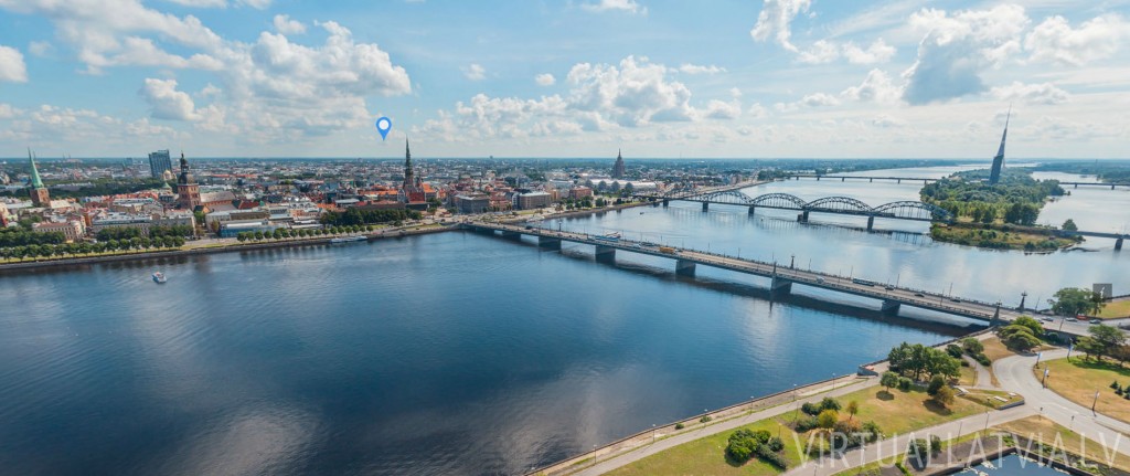 Rigas Aero Foto Ture 360 gradu Panorama no Pardaugavas VIRTUALLATVIA.LV